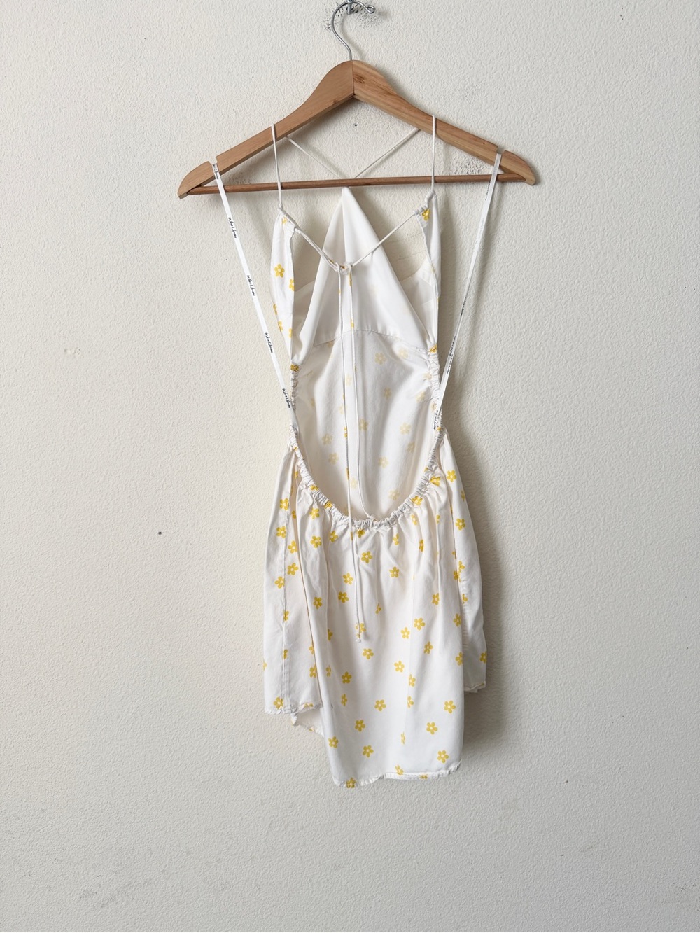 For Love & Lemons x Revolve SMALL Kyra white yellow floral mini dress - Picture 4 of 8